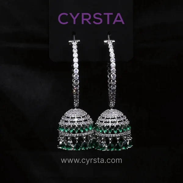 Silver_AAA_Grade_Amercian_Diamond_Stud_Earrings_Rhodium_Plating_For_Women