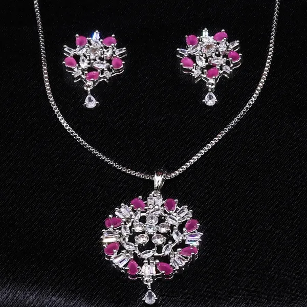 Purple_&_White_Mist_AAA_Grade_American_Diamond_Pendant_And_Earring_Rhodium_Plating_Set_For_Women