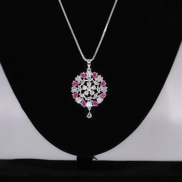 Purple_&_White_Mist_AAA_Grade_American_Diamond_Pendant_And_Earring_Rhodium_Plating_Set_For_Women
