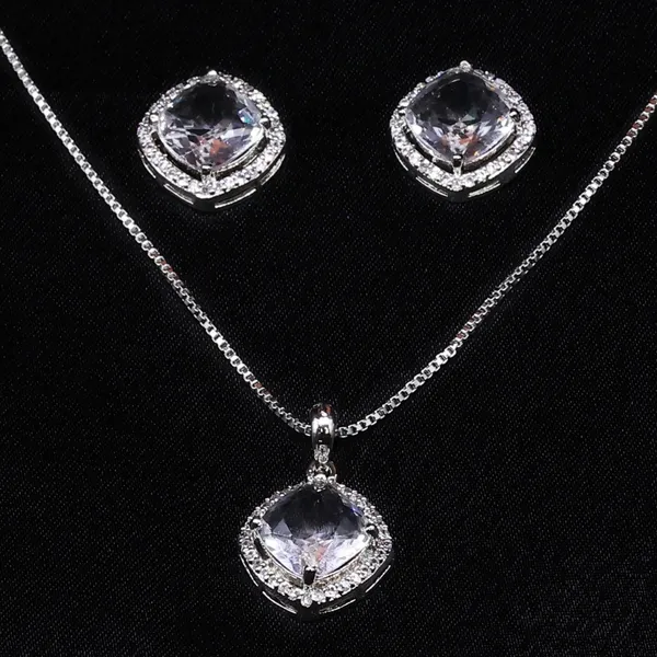 White_Mist_American_Diamond_Pendant_And_Earring_Set_For_Women