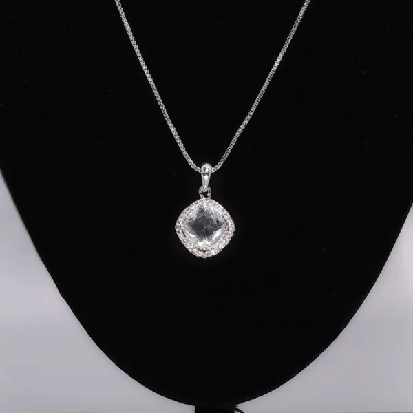 White_Mist_American_Diamond_Pendant_And_Earring_Set_For_Women
