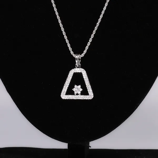 White_Mist_AAA_Grade_American_Diamond_Pendant_And_Earring_Rhodium_Plating_Set_For_Women