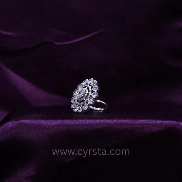 Silver_Cluster_American_Diamond_Ring