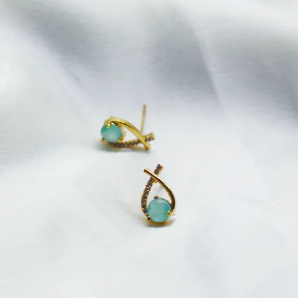 Gold_&_Teal_Green_Celestial_Glow_American_Diamond_Stud_Earrings__For_Women