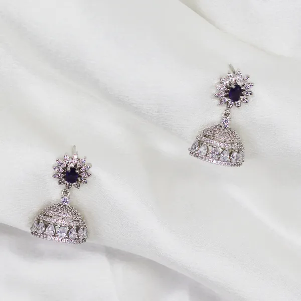 Silver_&_Purple_Celestial_Spark_American_Diamond_Drop_Earrings__For_Women