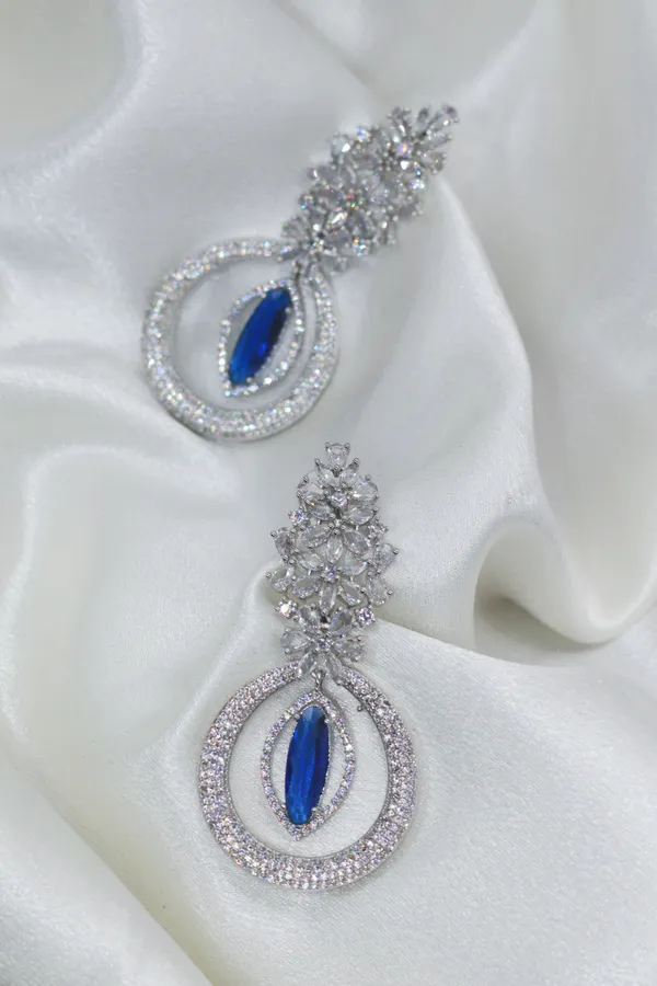 Royal_Blue_&_Silver_Crystal_Loop_Blue_Stone_American_Diamond_Earrings