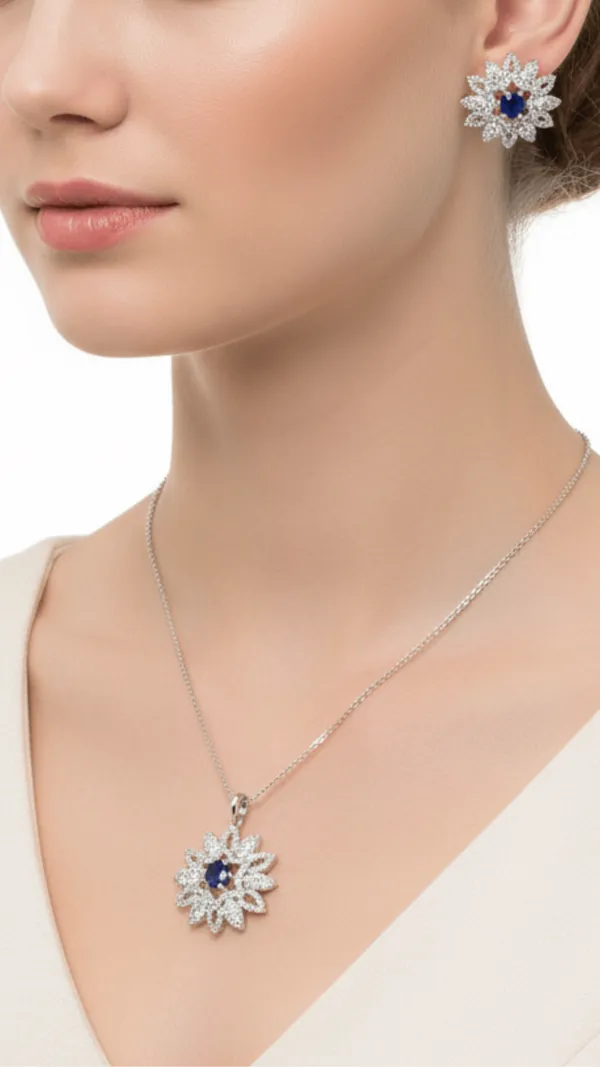 Blue_&_White_Mist_AAA_Grade_American_Diamond_Pendant_And_Earring_Rhodium_Plating_Set_For_Women