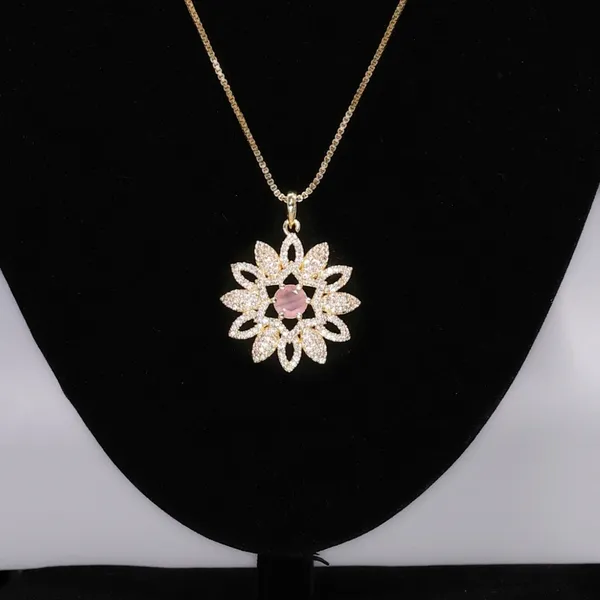 Soft_Pink_&_Radiant_Gold_Blush_Gold_Elegance_American_Diamond_Pendant_&_Earring_Set