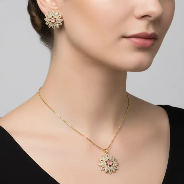 Soft_Pink_&_Radiant_Gold_Blush_Gold_Elegance_American_Diamond_Pendant_&_Earring_Set