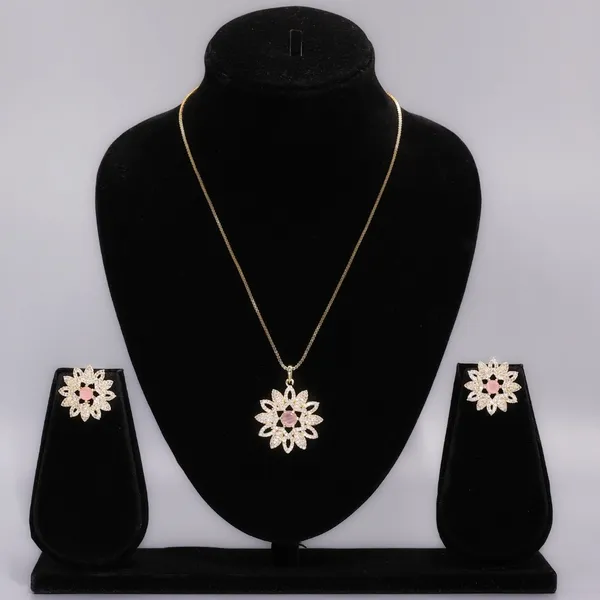 Soft_Pink_&_Radiant_Gold_Blush_Gold_Elegance_American_Diamond_Pendant_&_Earring_Set