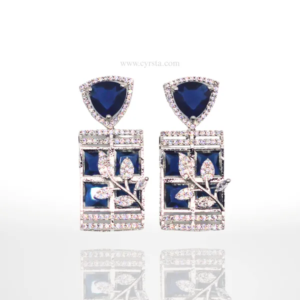 Blue_&_Silver_Stone_American_Diamond_Necklace_&_Earring_Set__For_Women