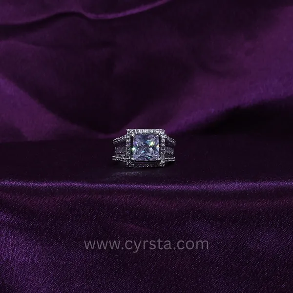 Silver_&_White_Pure_Radiance_American_Diamond_Ring