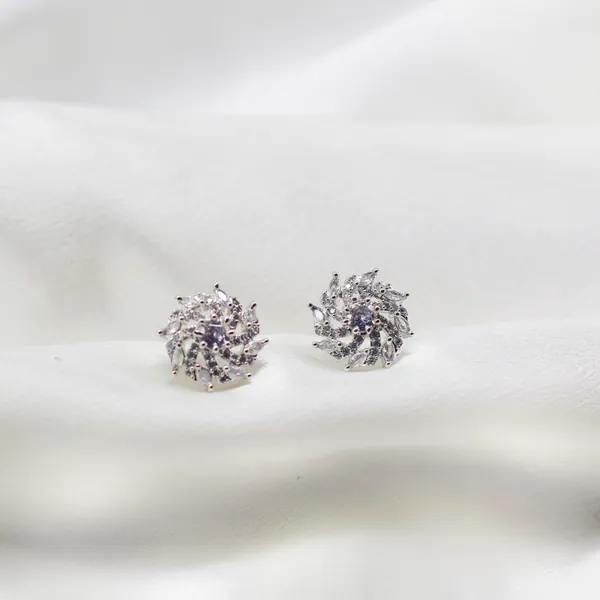 Silver_Spiral_Radiance_American_Diamond_Stud_Earrings__For_Women