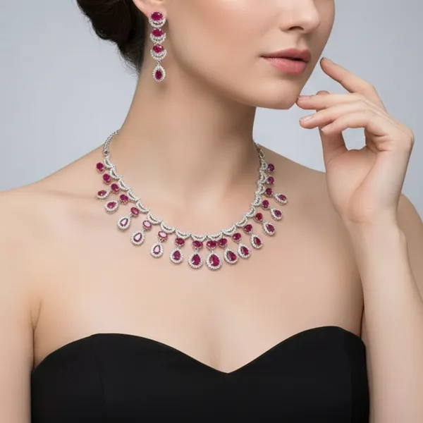 Red_&_Silver_Ruby_American_Diamond_Necklace_&_Earring_Set__For_Women