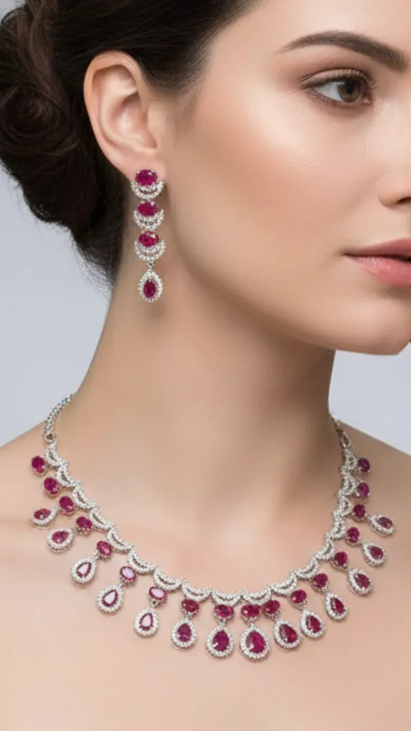 Red_&_Silver_Ruby_American_Diamond_Necklace_&_Earring_Set__For_Women