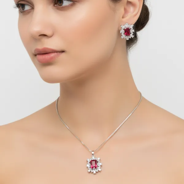 Red_Crimson_Chic_American_Diamond_Pendant_&_Earring_Set__For_Women