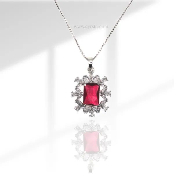 Red_Crimson_Chic_American_Diamond_Pendant_&_Earring_Set__For_Women