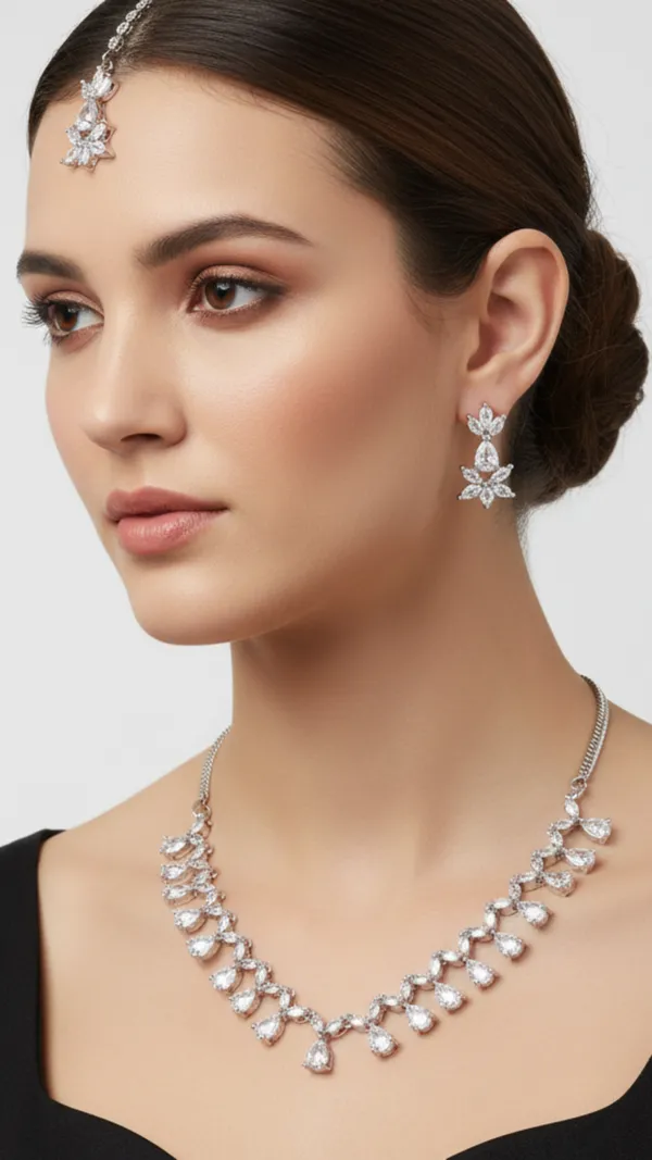 Regal_Bloom_CZ_American_Diamond_Necklace,_Earring_&_Maang_Tikka_set_for_Women