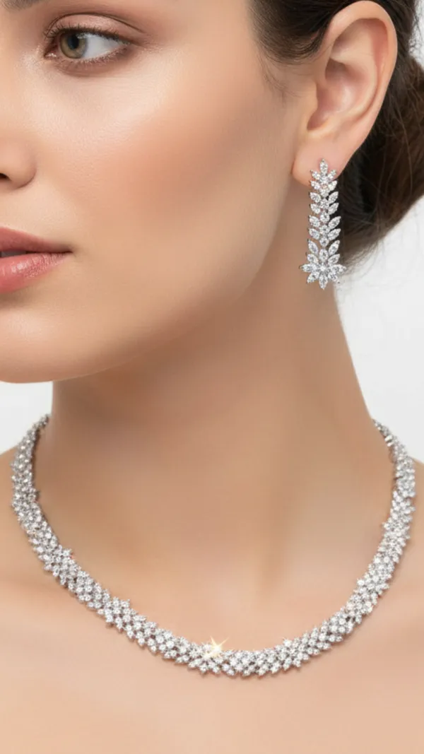 Luxe_Laurel_CZ_American_Diamond_Necklace_and_Earring_set_for_Women