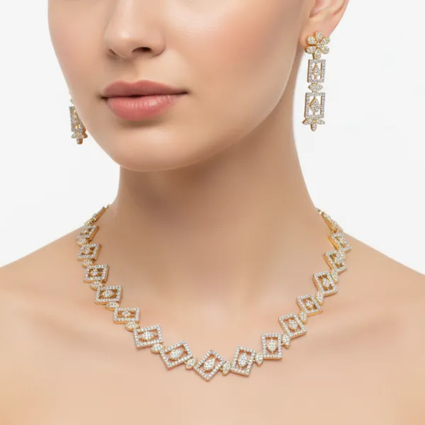 Heirloom_Frame_CZ_American_Diamond_Necklace_and_Earring_set_for_Women
