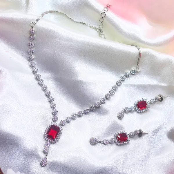 Red_&_Silver_Regal_Ruby_American_Diamond_Necklace_&_Earring_Set__For_Women