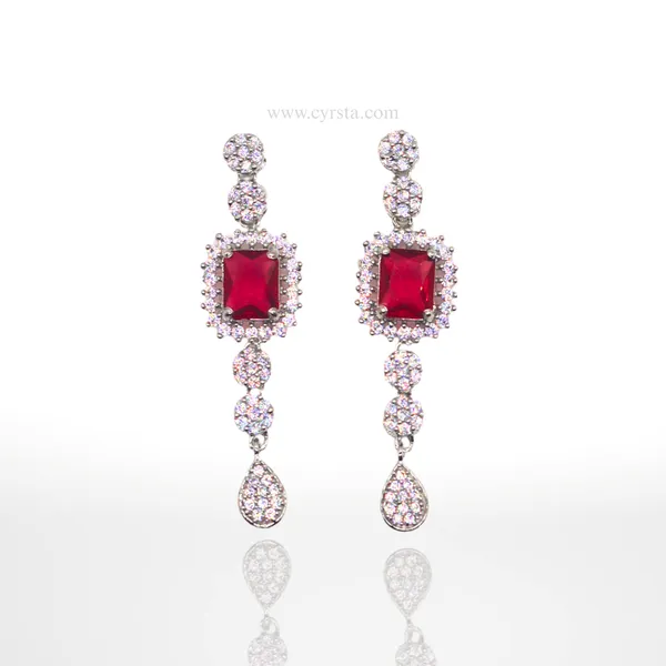 Red_&_Silver_Regal_Ruby_American_Diamond_Necklace_&_Earring_Set__For_Women