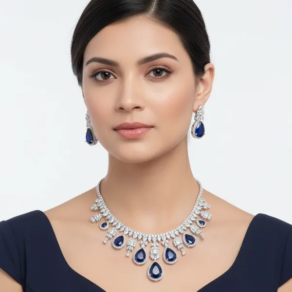 Navy_Blue_&_Silver_Sapphire_American_Diamond_Necklace_&_Earring_Set__For_Women