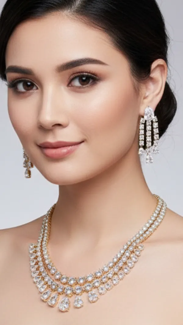 Opulent_Cascade_CZ_American_Diamond_Necklace_and_Earring_set_for_Women