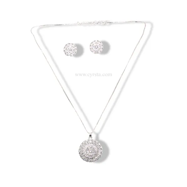 Silver_Crystal_Glamour_American_Diamond_Pendant_&_Earring_Set
