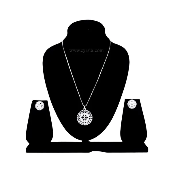 Silver_Crystal_Glamour_American_Diamond_Pendant_&_Earring_Set