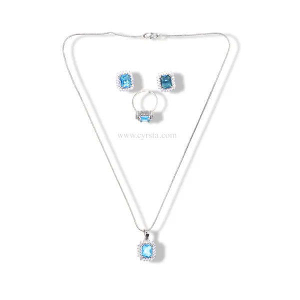 Sky_Blue_Sparkle_AAA_Grade_American_Diamond_Pendant_&_Earring_Rhodium_Plating_Set_For_Women