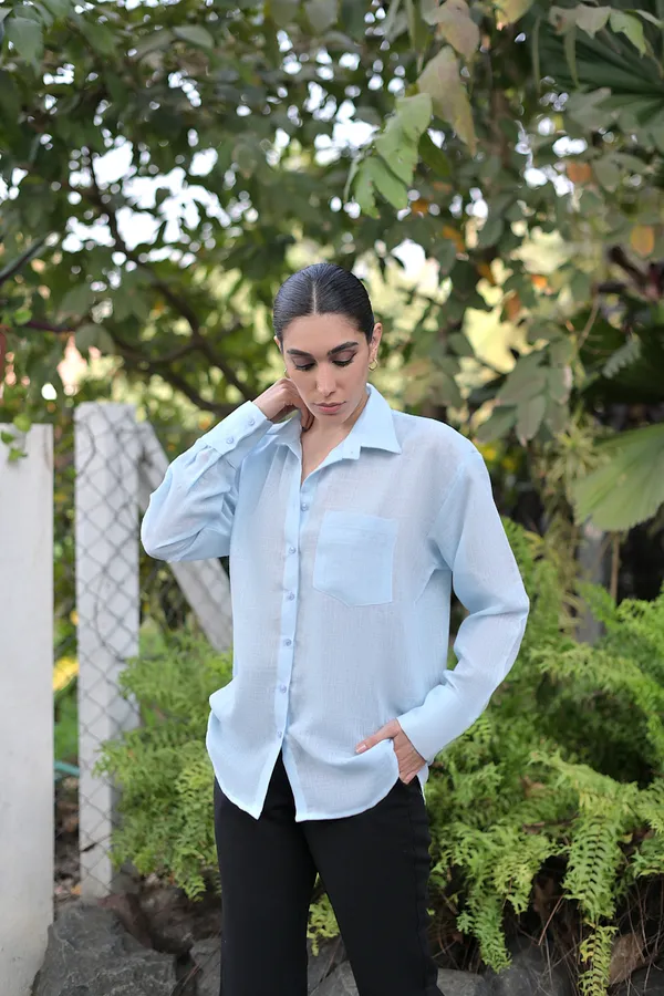 Women's_Light_Blue_Linen_Blend_Shirt_Airy,_Lightweight_Button-Down_for_Everyday_Style_and_Comfort