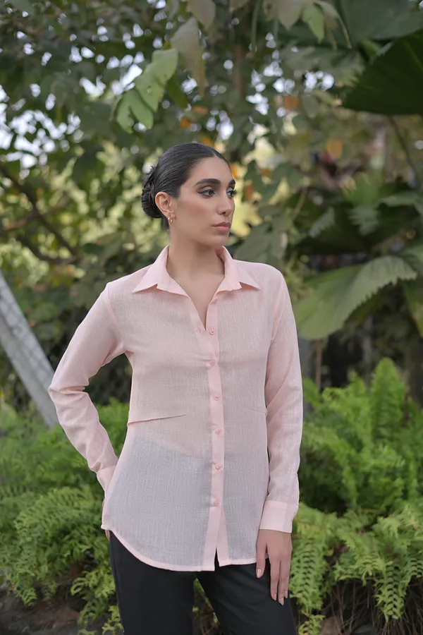 Women's_Pastel_Blue_Sheer_Textured_Button-Down_Shirt