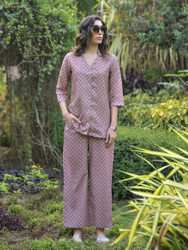 Mauve_Mocha_Cotton_Blend_Digital_Print_Co-Ord_Set_For_Women