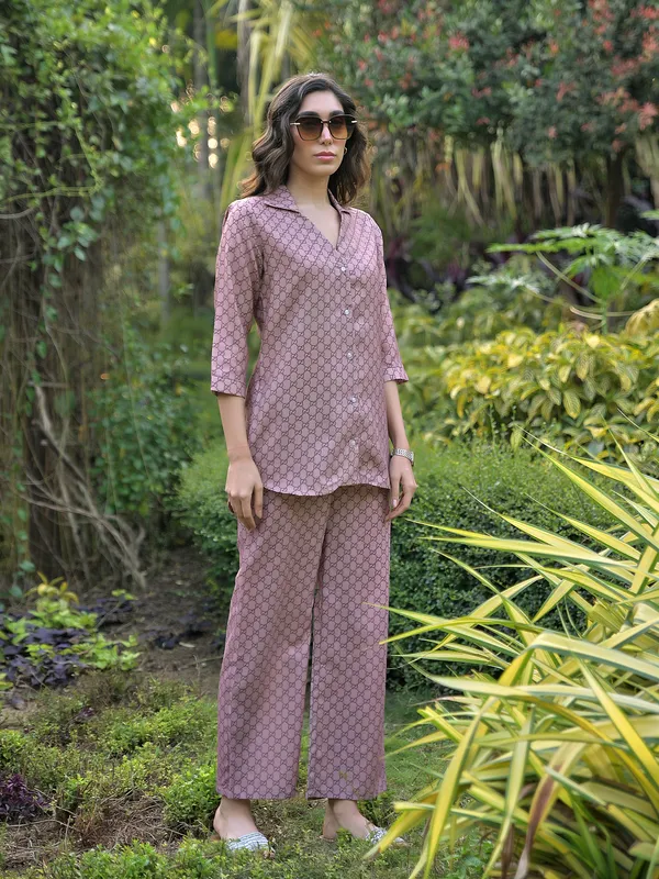Mauve_Mocha_Cotton_Blend_Digital_Print_Co-Ord_Set_For_Women