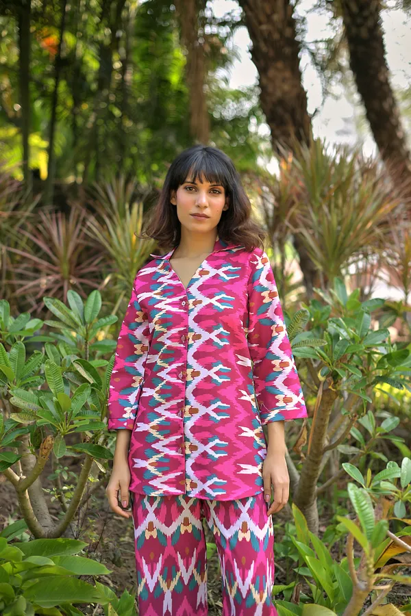 Fuchsia_Pink_Cotton_Blend_Digital_Print_Co-Ord_Set_For_Women
