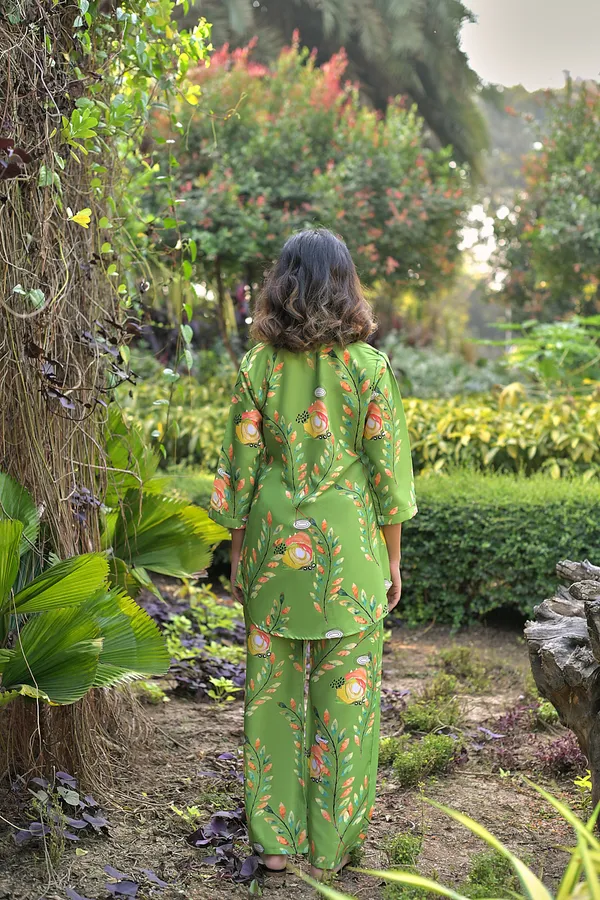 Olive_Green_Cotton_Blend_Digital_Print_Co-Ord_Set_For_Women