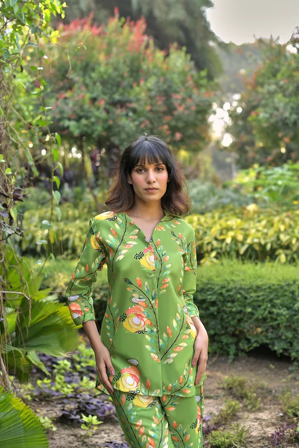 Olive_Green_Cotton_Blend_Digital_Print_Co-Ord_Set_For_Women