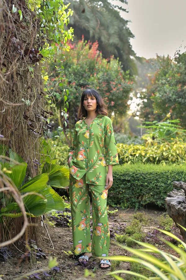Olive_Green_Cotton_Blend_Digital_Print_Co-Ord_Set_For_Women