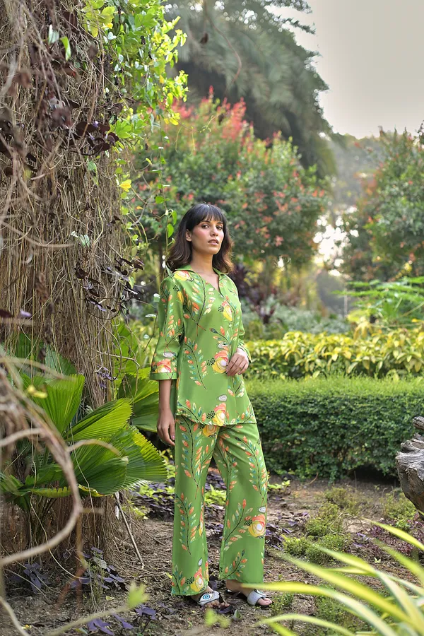 Olive_Green_Cotton_Blend_Digital_Print_Co-Ord_Set_For_Women