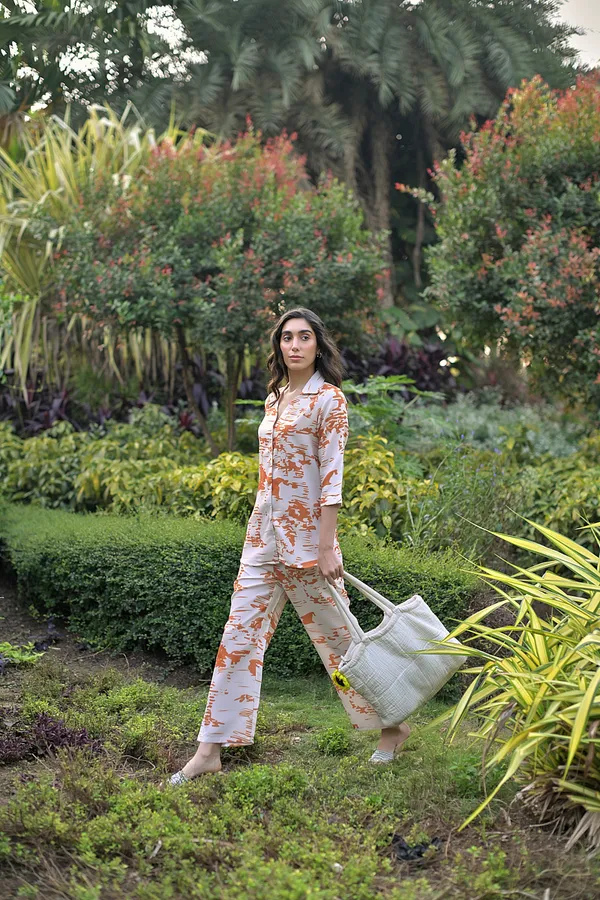 Orange_Cotton_Blend_Digital_Print_Co-Ord_Set_For_Women
