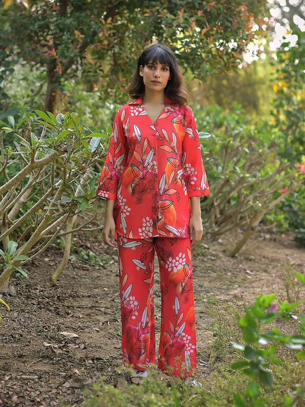 Red_Cotton_Blend_Digital_Print_Co-Ord_Set_For_Women