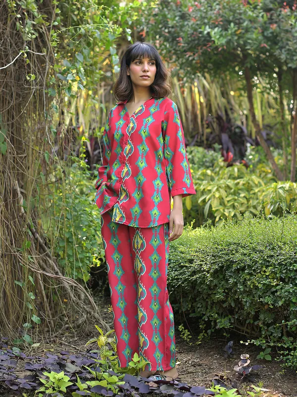 Red_Cotton_Blend_Digital_Print_Co-Ord_Set_For_Women