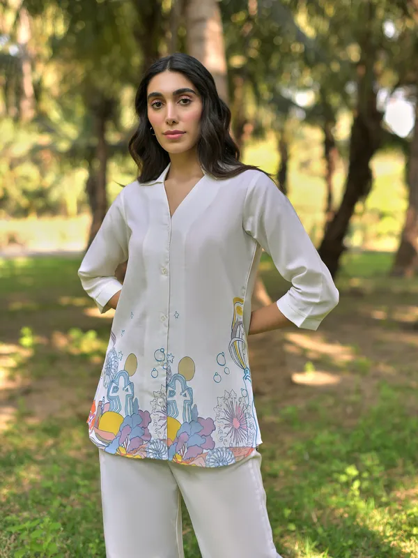 White_Cotton_Blend_Digital_Print_Co-Ord_Set_For_Women