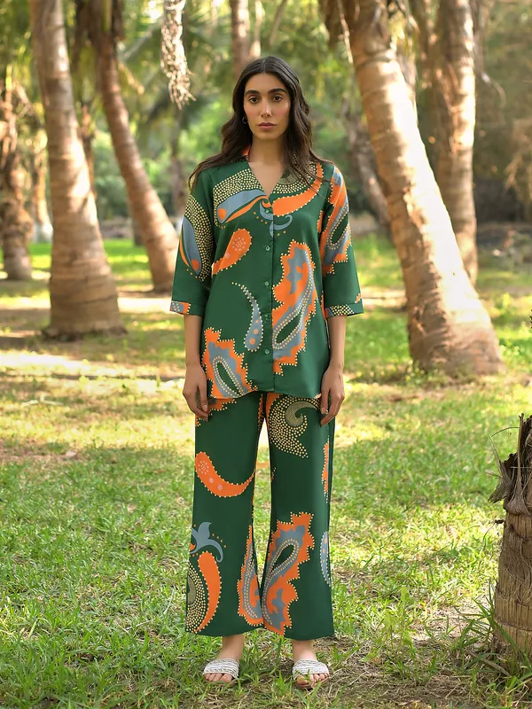 Green_Cotton_Blend_Digital_Print_Co-Ord_Set_For_Women