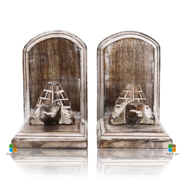 Pack_of_2_Wooden_Bookend_For_Bookshelves,_Heavy_Books,_Bookcase_Holder,_Book_Stopper,_Book_Holder/Home_Decoration,_White_Turtle_Design,