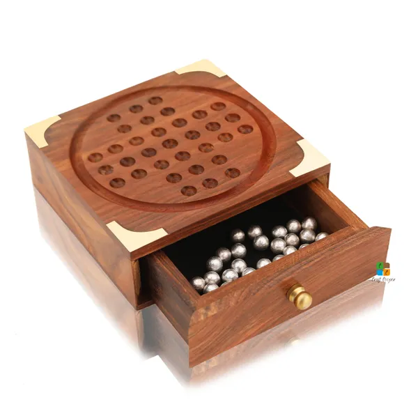 Handmade_Indian_Wooden_Solitaire_Board_Game_With_Stainless_Steel_Balls_Travel_Games_For_Adults