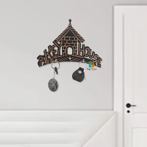 Craft_Cooper_Amazingly_Crafted_Handmade_Wooden_Wall_Hanging_Key_Holder/Key_Hanger_(Brown)_(House_Shape,_4_Hook)