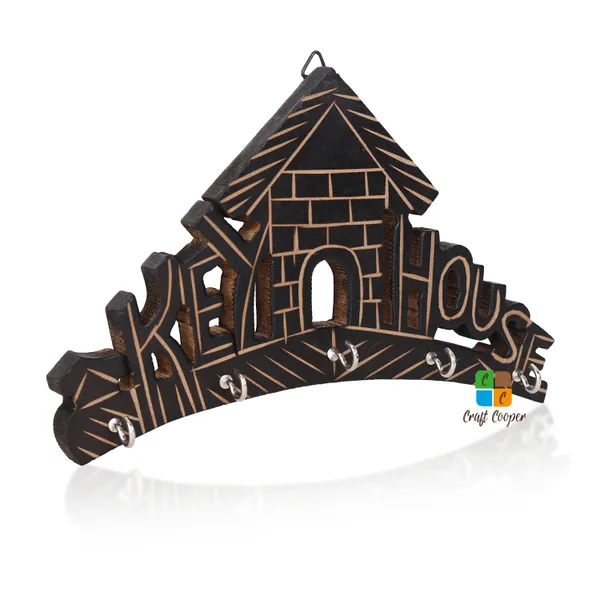 Craft_Cooper_Amazingly_Crafted_Handmade_Wooden_Wall_Hanging_Key_Holder/Key_Hanger_(Brown)_(House_Shape,_4_Hook)