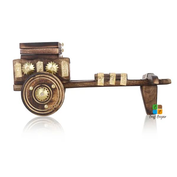 Craft_Cooper_Antique_Bullock_Cart_Shaped_Wooden_Tea/Coffee_Cup_Coaster_Holder_for_Dinning_Table/Home/Office_Desk_|_Set_of_6pc._|_Solid_Wooden